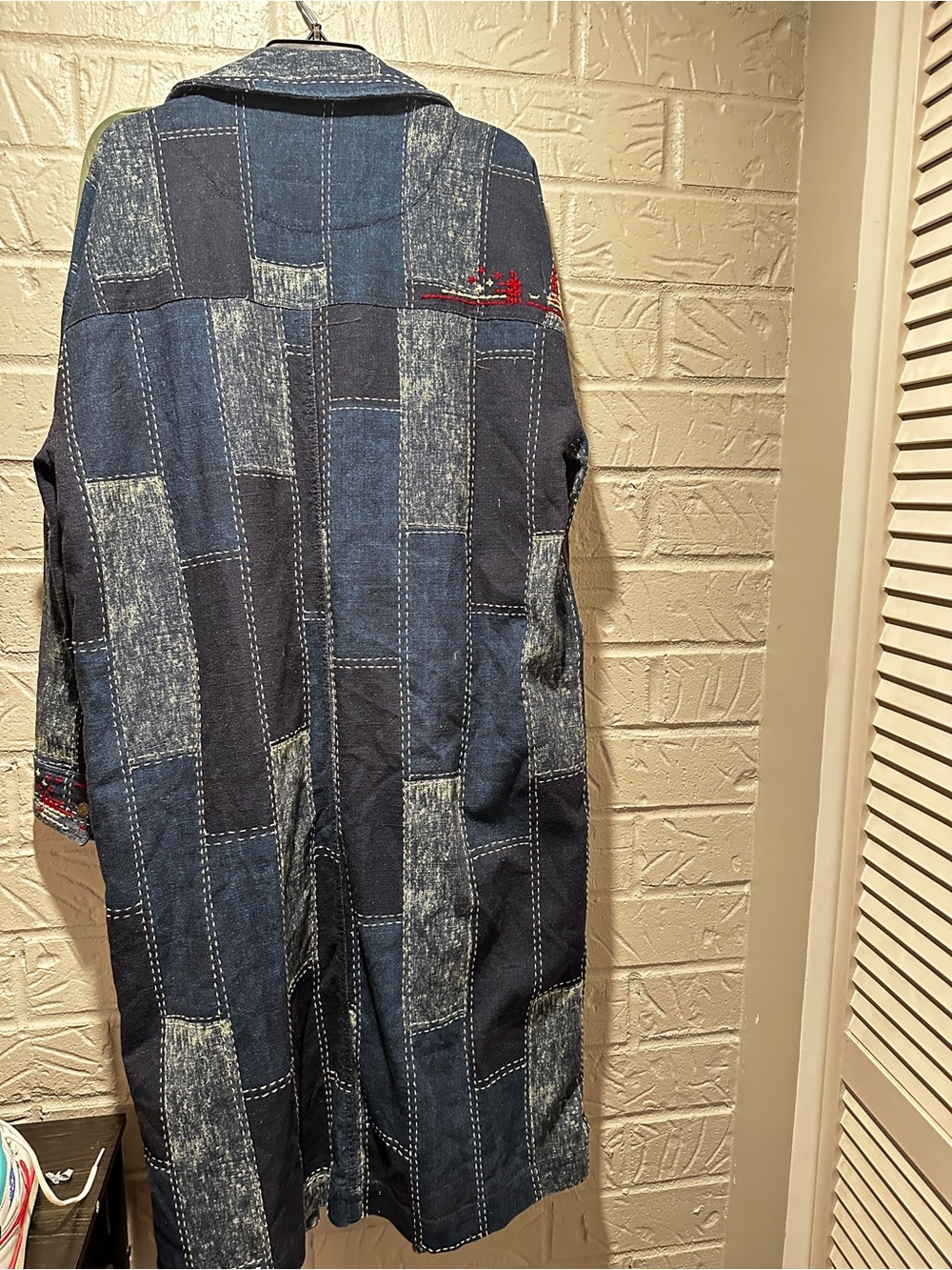 NWT FREE PEOPLE We The Free Open Studio Denim Blue Duster Size XS/S - Picture 6 of 11